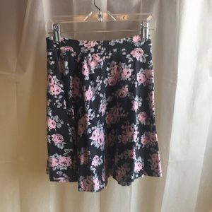 Floral H&M skater skirt